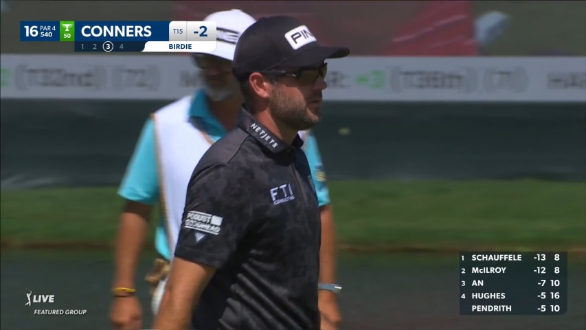 Corey Conners sinks 56-footer for birdie at Wells Fargo