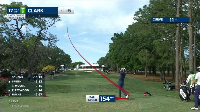 Wyndham Clark sticks tee shot to set up birdie at Valspar