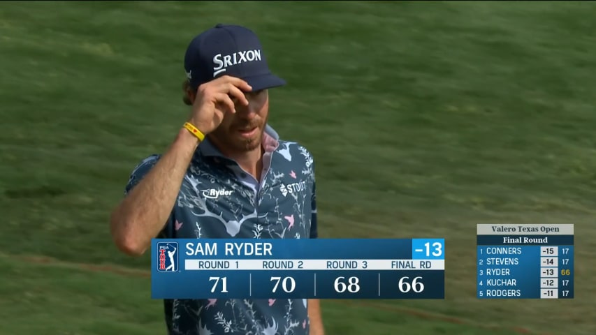 Sam Ryder finishes strong with birdie on No. 18 at Valero