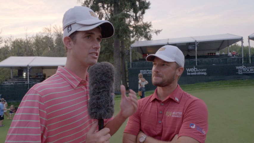 Kyle Thompson interviewed by fellow golfer Chesson Hadley