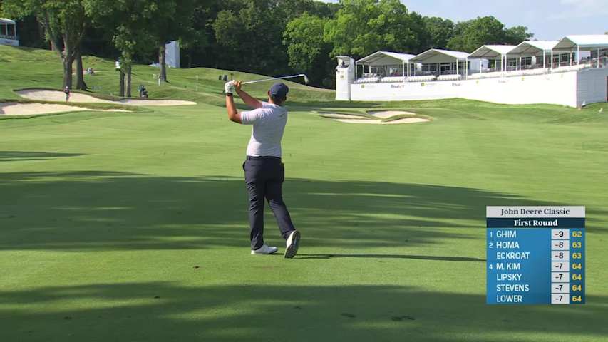 Rico Hoey makes birdie on No. 17 at John Deere