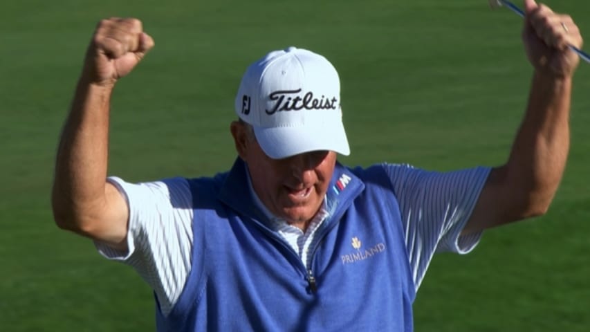 Jay Haas' clutch putt at Charles Schwab Cup is No. 8 shot of 2014