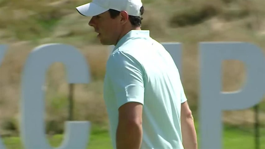 Rory McIlroy rolls in 19-footer for birdie at WGC-FedEx St. Jude