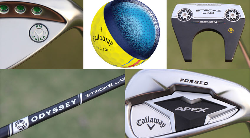 Callaway 2019 products: Apex 19 irons and hybrids, Odyssey Stroke