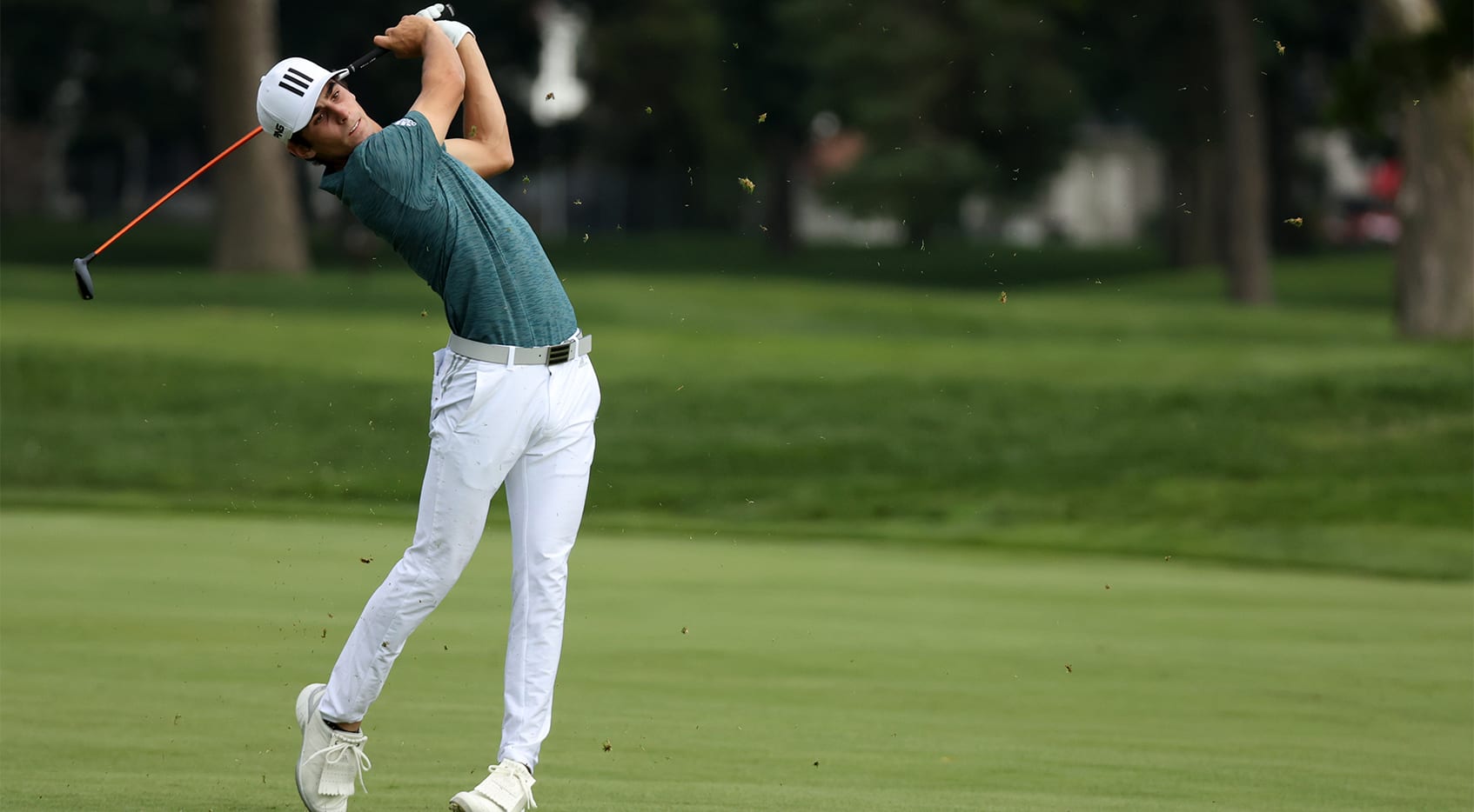 The Happy Gilmore-inspired shoes Joaquin Niemann wore in Detroit - PGA TOUR