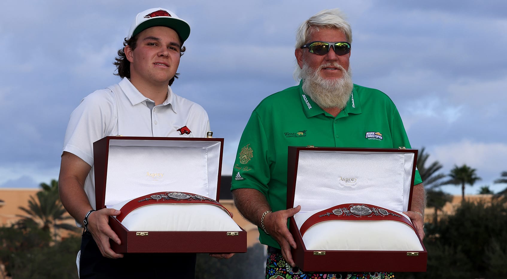 Team Woods eleven straight birdies fall short of John Daly and son