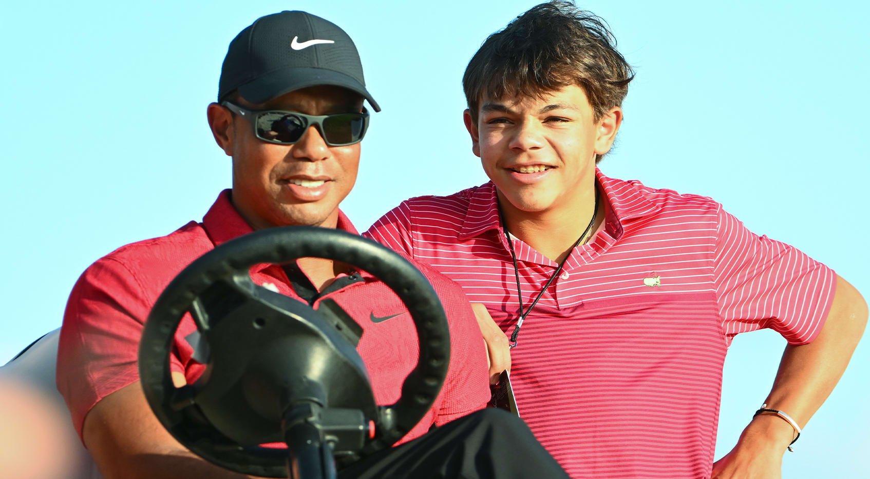 Tiger Woods, son Charlie appear in first interview together