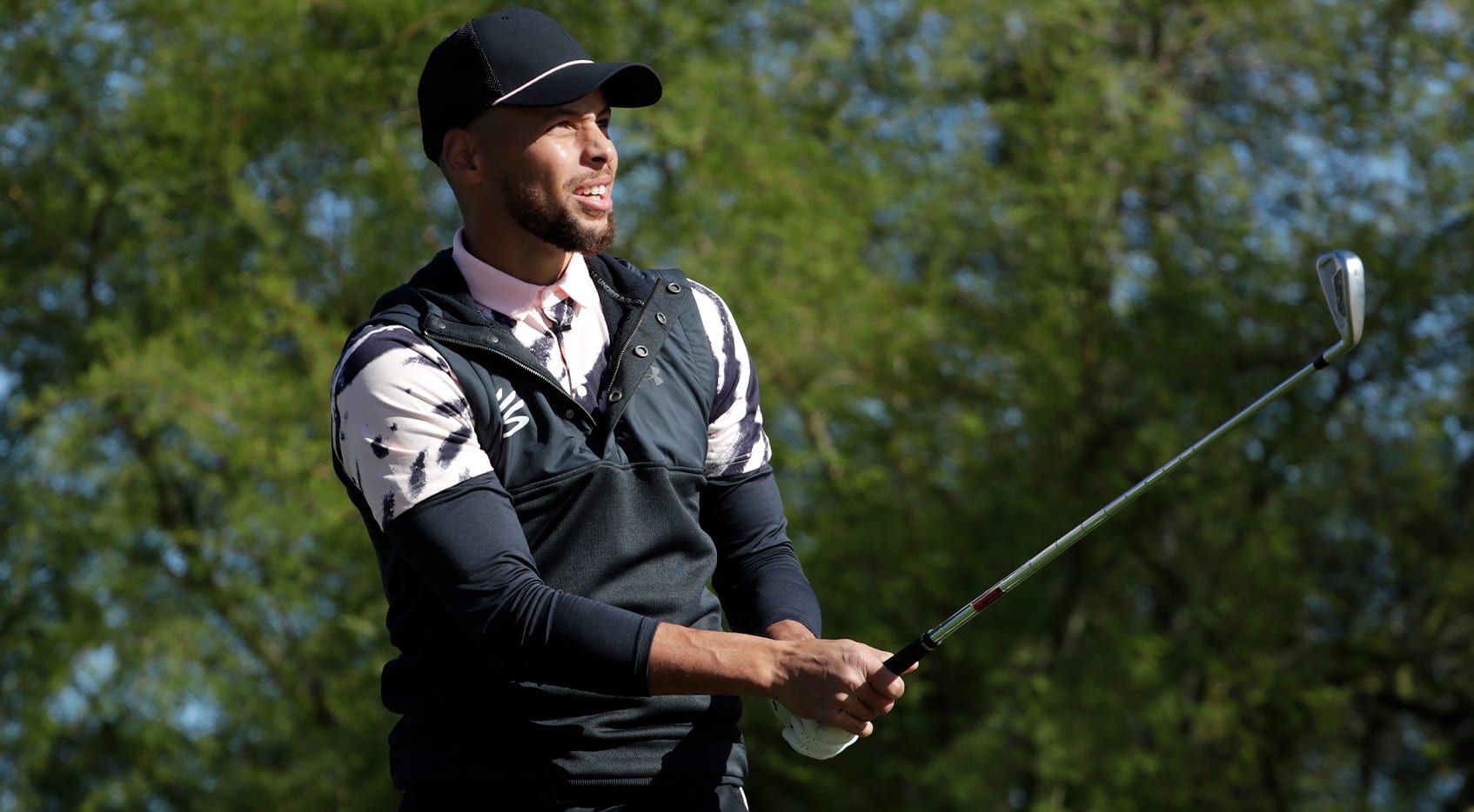 Stephen Curry at the Underrated Golf tour at Firestone CC