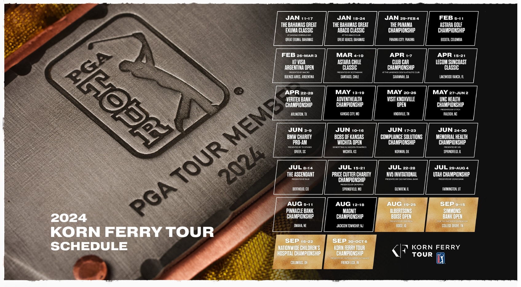 Pga Tour Schedule 2024 Excel Sheet Evey Oneida