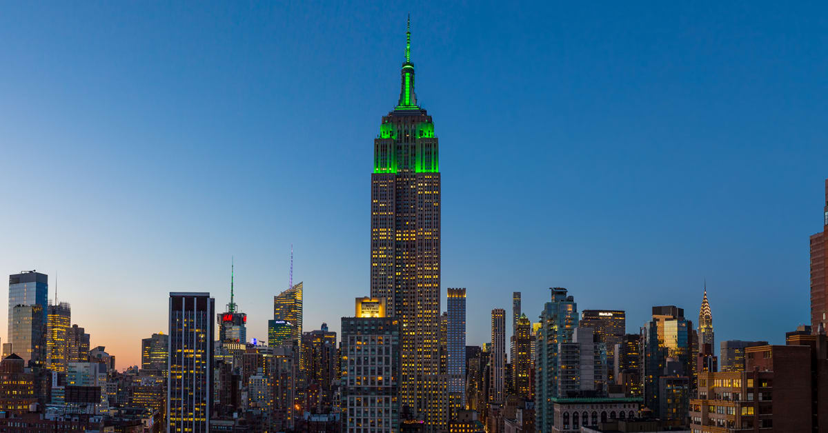 Empire State Building to shine in green in honor of the 2021 THE