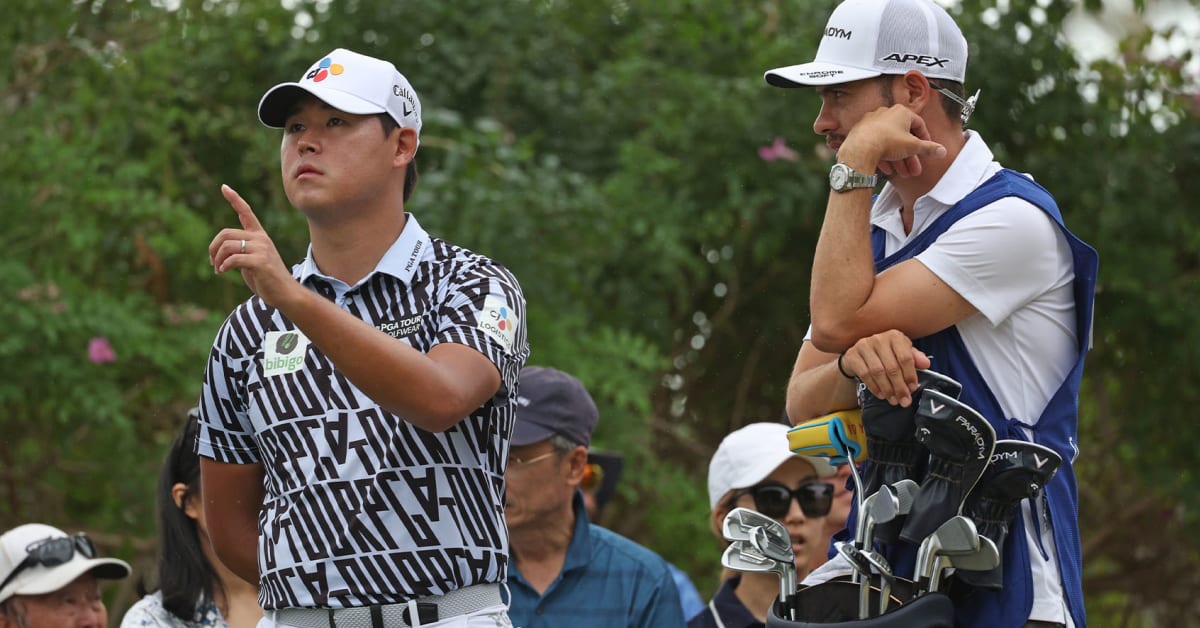 Pacific Grove caddie on bag for PGA Championship's rising star