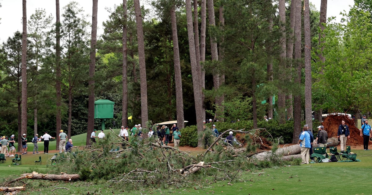 Storms bring down trees, bring play to halt at the Masters PGA TOUR