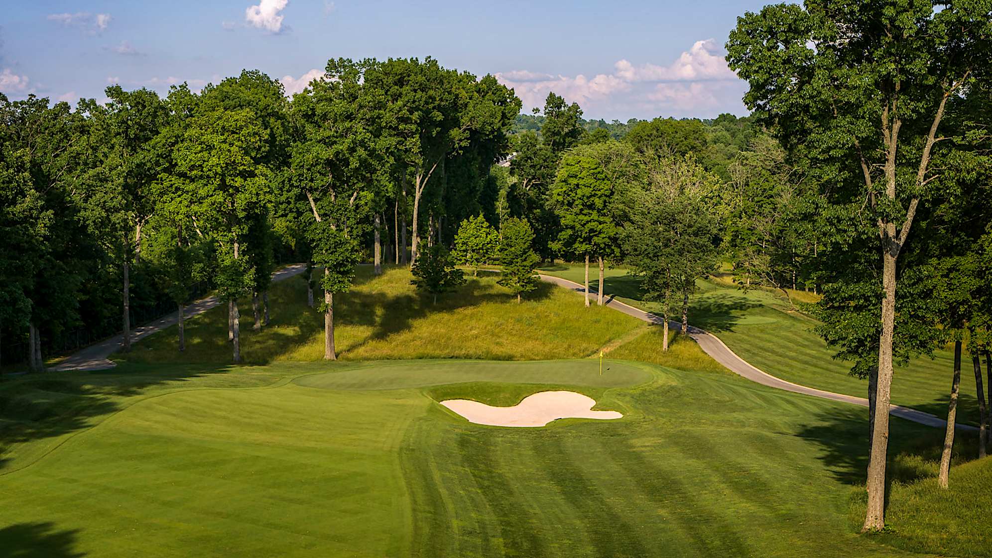 Big Red: Named after Secretariat, the big, long-distance thoroughbred, this hole is a double-dogleg with a fairway bunker on the right side of the driving zone and deep rough and trees to the left. The undulating, two-tiered green is nearly perpendicular to the fairway and protected by a large, deep bunker in front. (Source: PGA of America)