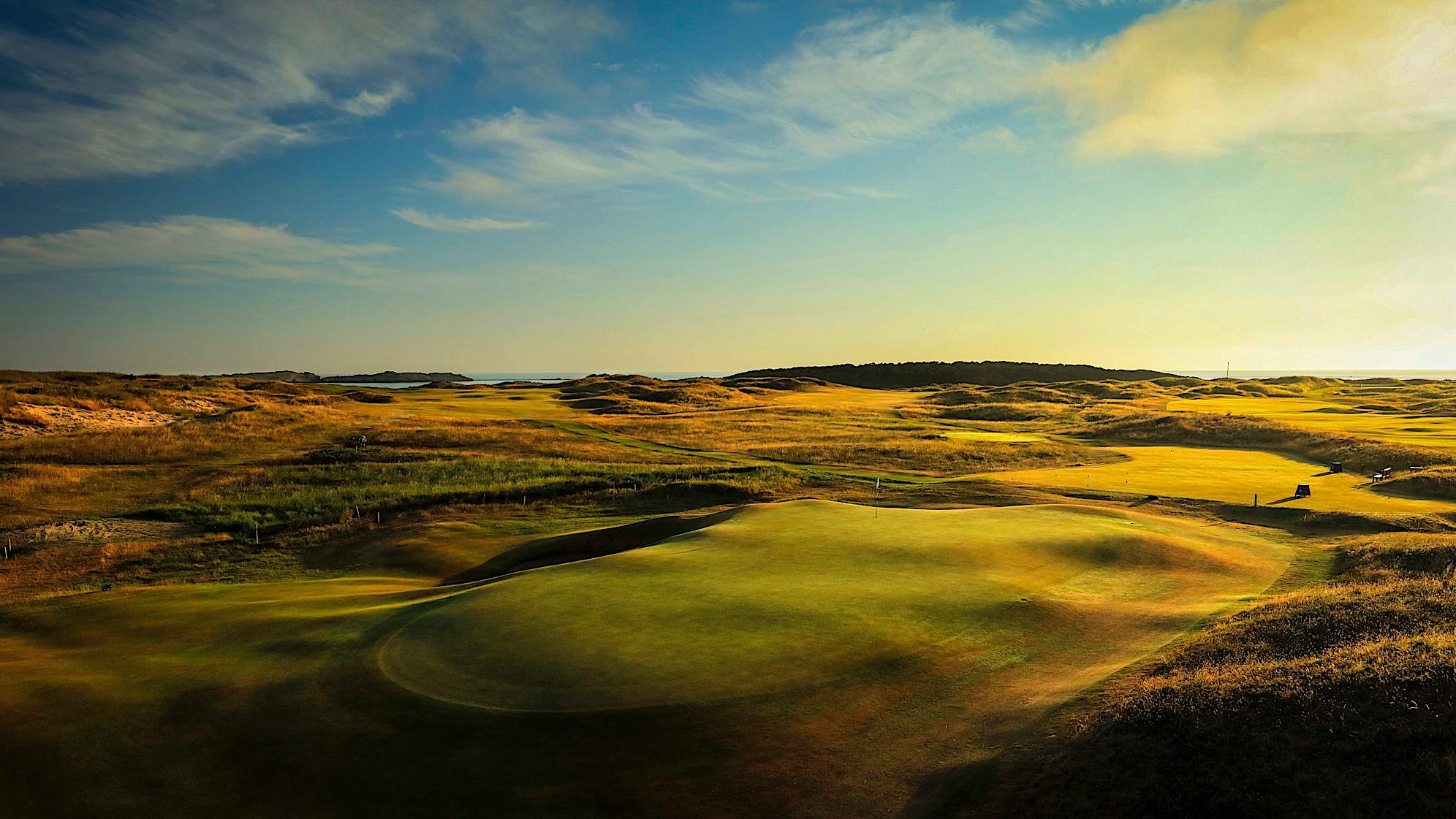 CAUSEWAY: A new tee has added almost 60 yards to the 14th hole, which starts the finishing stretch of the course. The narrow drive will need to avoid the bunkers, including the new addition down the left-hand side. The fairway slopes from right to left but the challenge of the hole is in the second shot which leads into an elevated hogs-back green with a severe slope to the front and back and a very difficult bunker to the left. (Descriptions courtesy of the R&A)