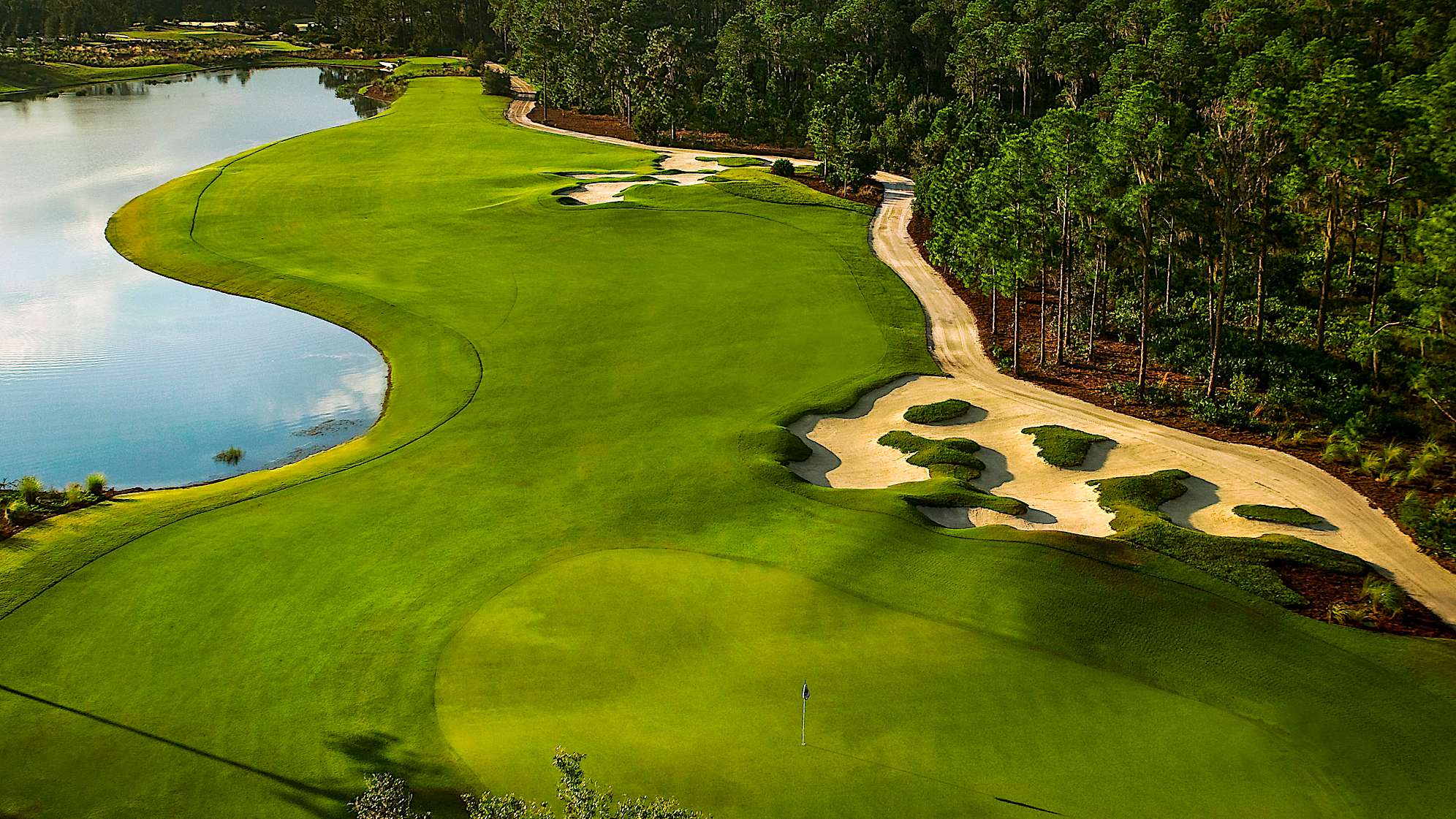 Avoid a blind second shot by playing your tee shot to the right center of the fairway. A solid drive leaves you with a mid- to short-iron approach. This par 4 offers a great chance to begin the back nine with a birdie.