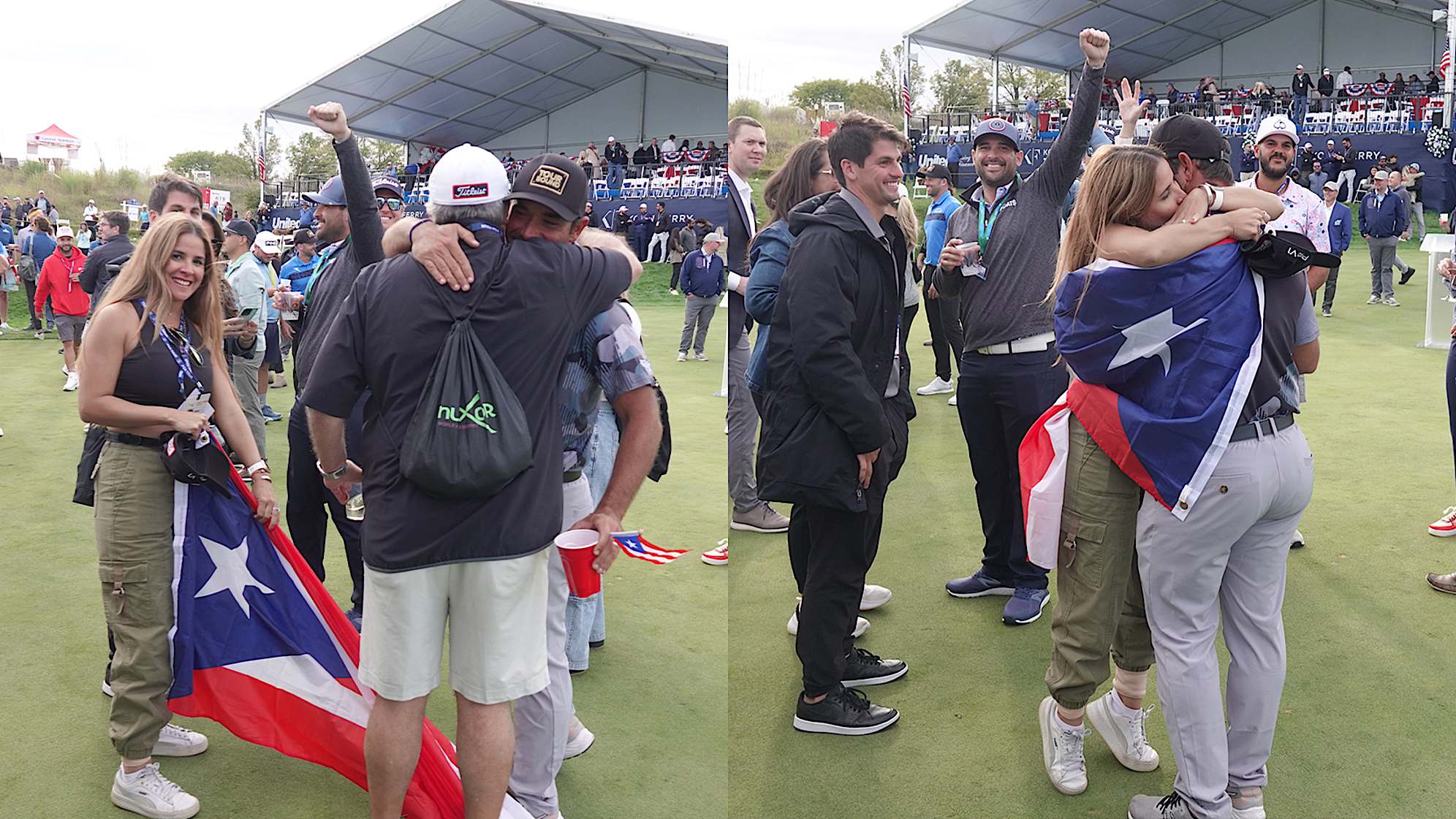 Rafael Campos and loved ones at the PGA TOUR card ceremony. (PGA TOUR)