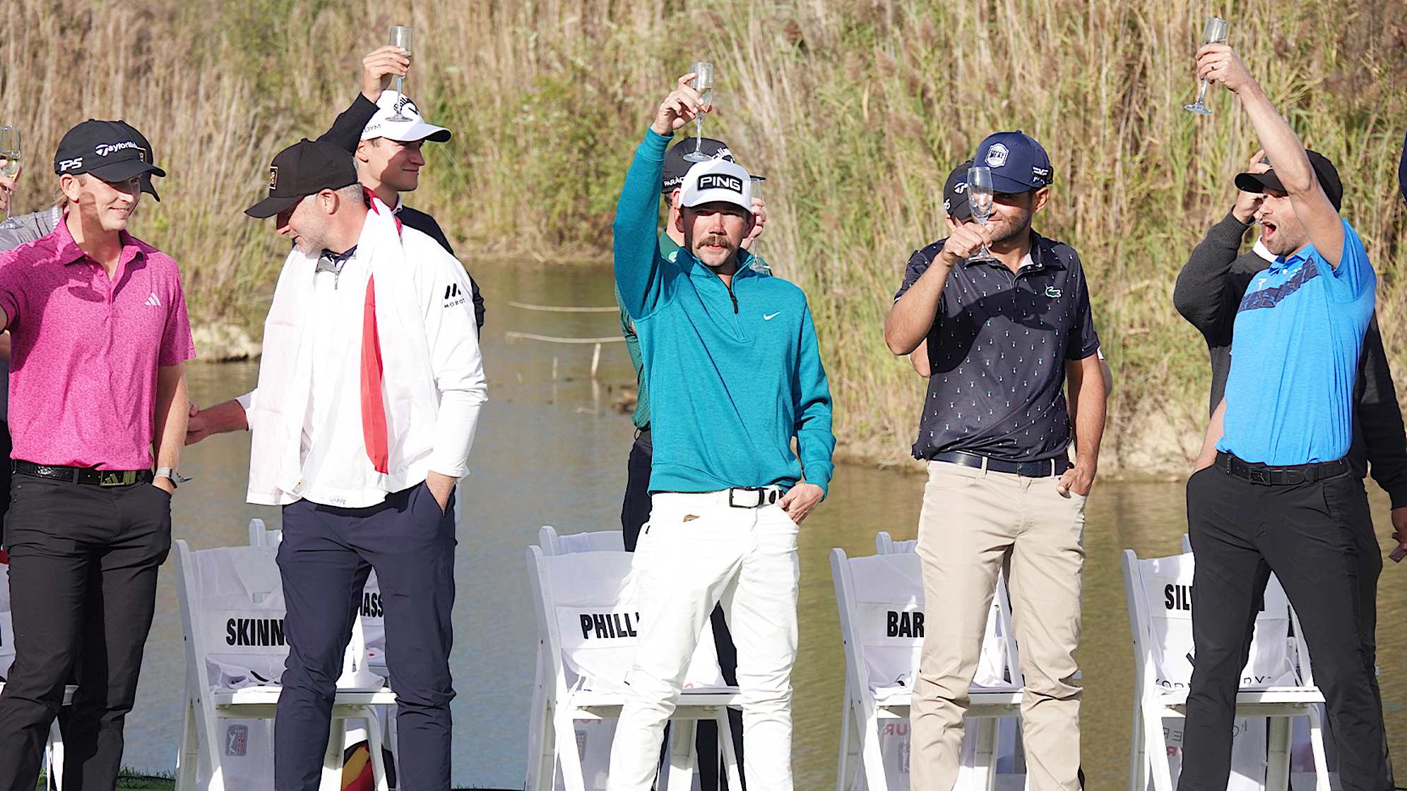 Chandler Philipps and fellow #TOURBound pros at the card ceremony. (PGA TOUR)