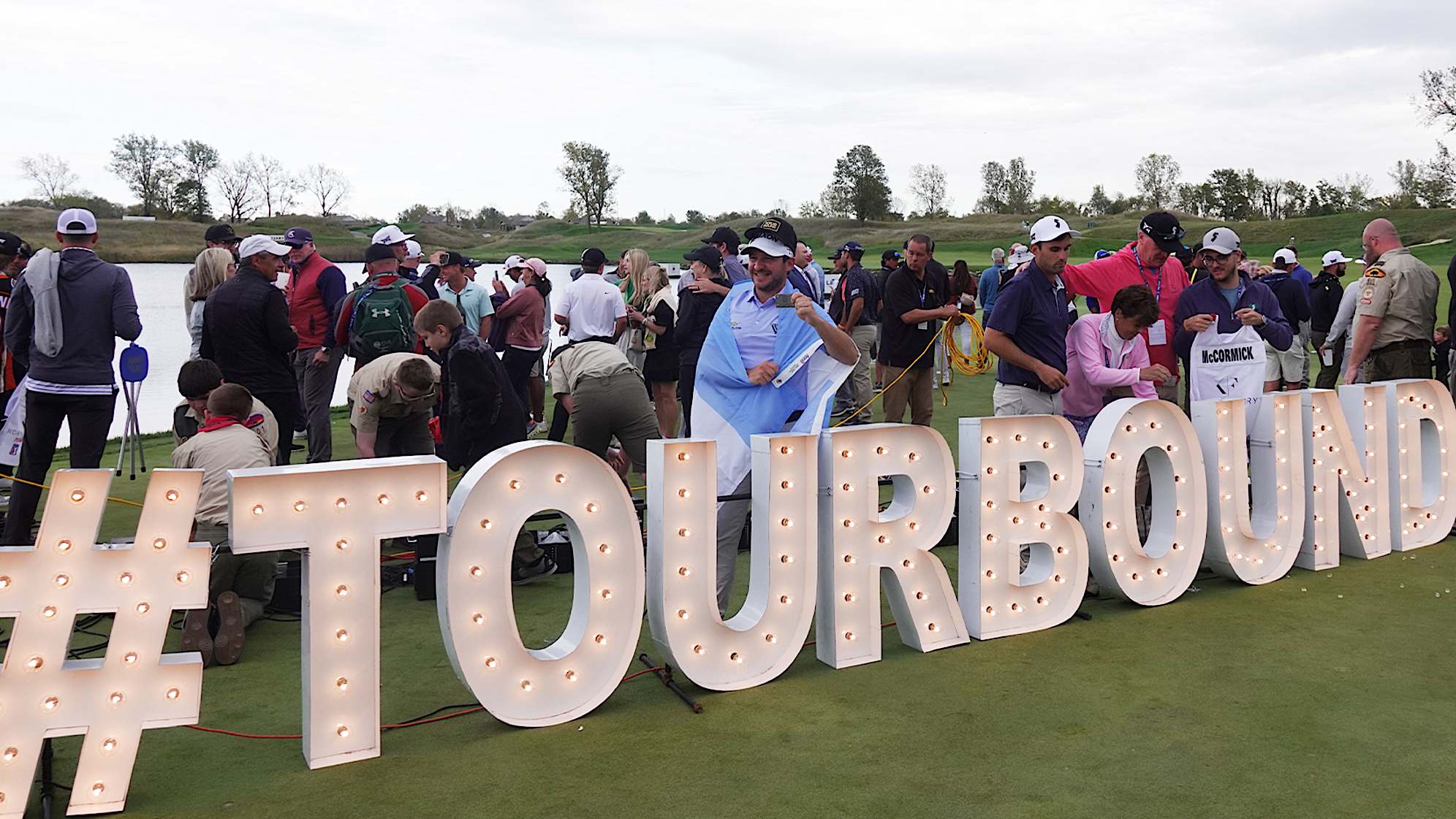 Alejandro Tosti at the PGA TOUR card ceremony. (Stephanie Royer/PGA TOUR)