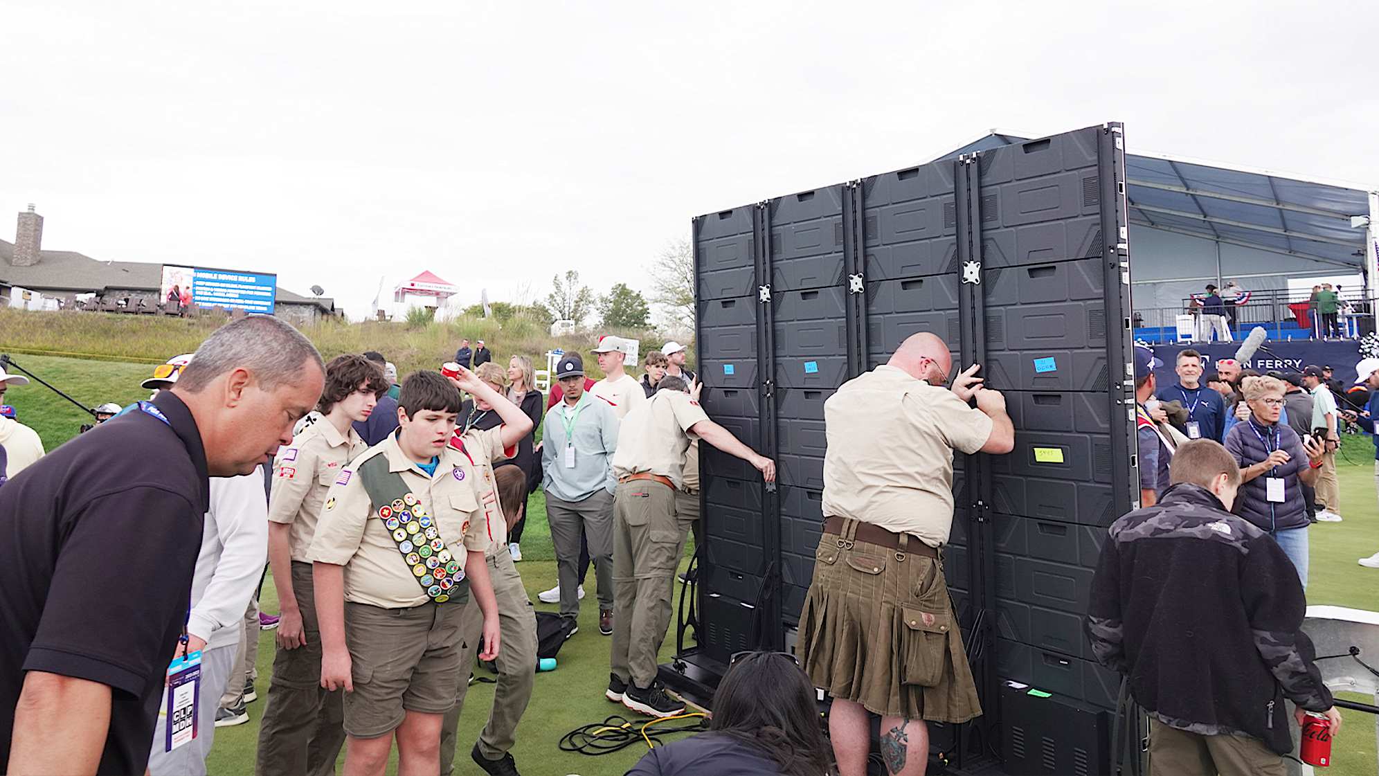 The Boy Scouts of America at the PGA TOUR card ceremony. (PGA TOUR)