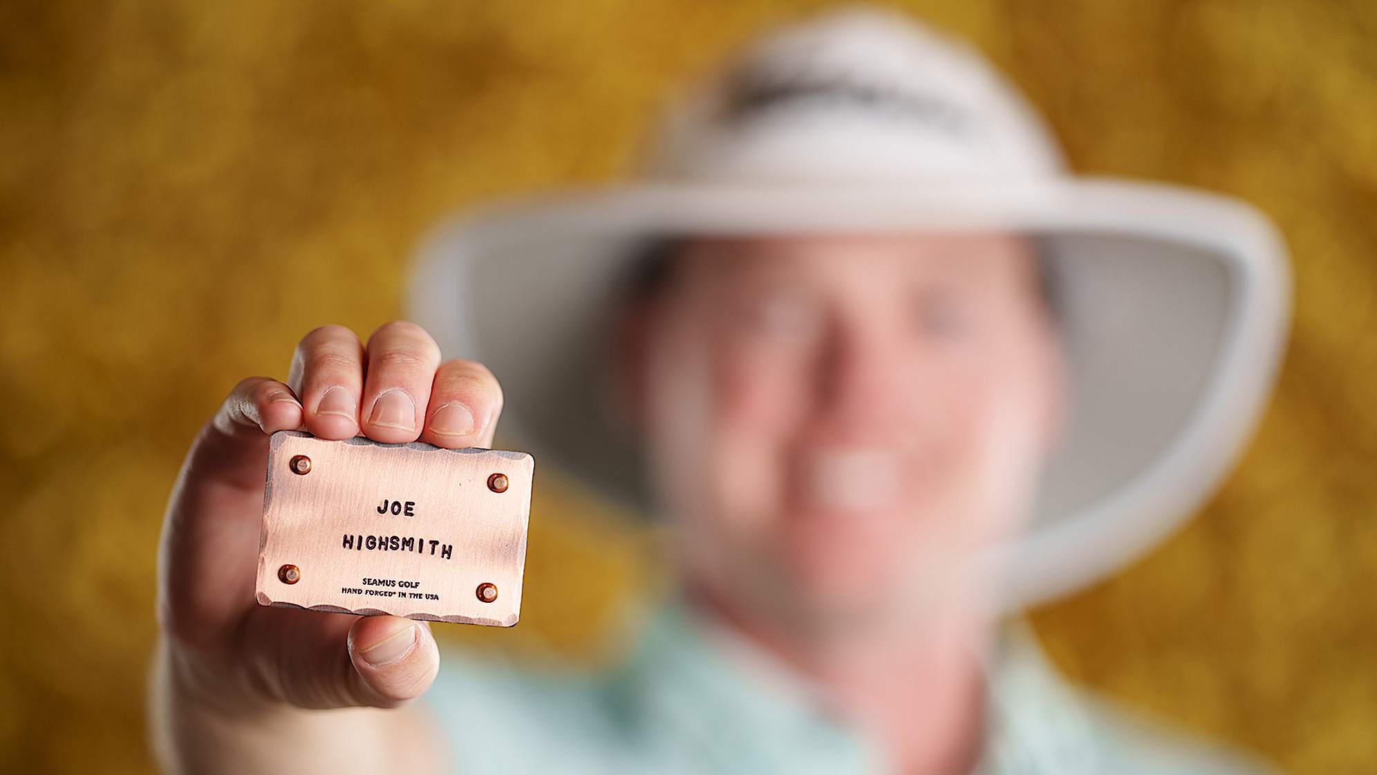 NEWBURGH, INDIANA - OCTOBER 08: Joe Highsmith poses for a photo at a studio shoot during the Korn Ferry Tour Championship presented by United Leasing and Finance at Victoria National Golf Club on October 8, 2023 in Newburgh, Indiana. (Photo by Andrew Wevers/PGA TOUR)