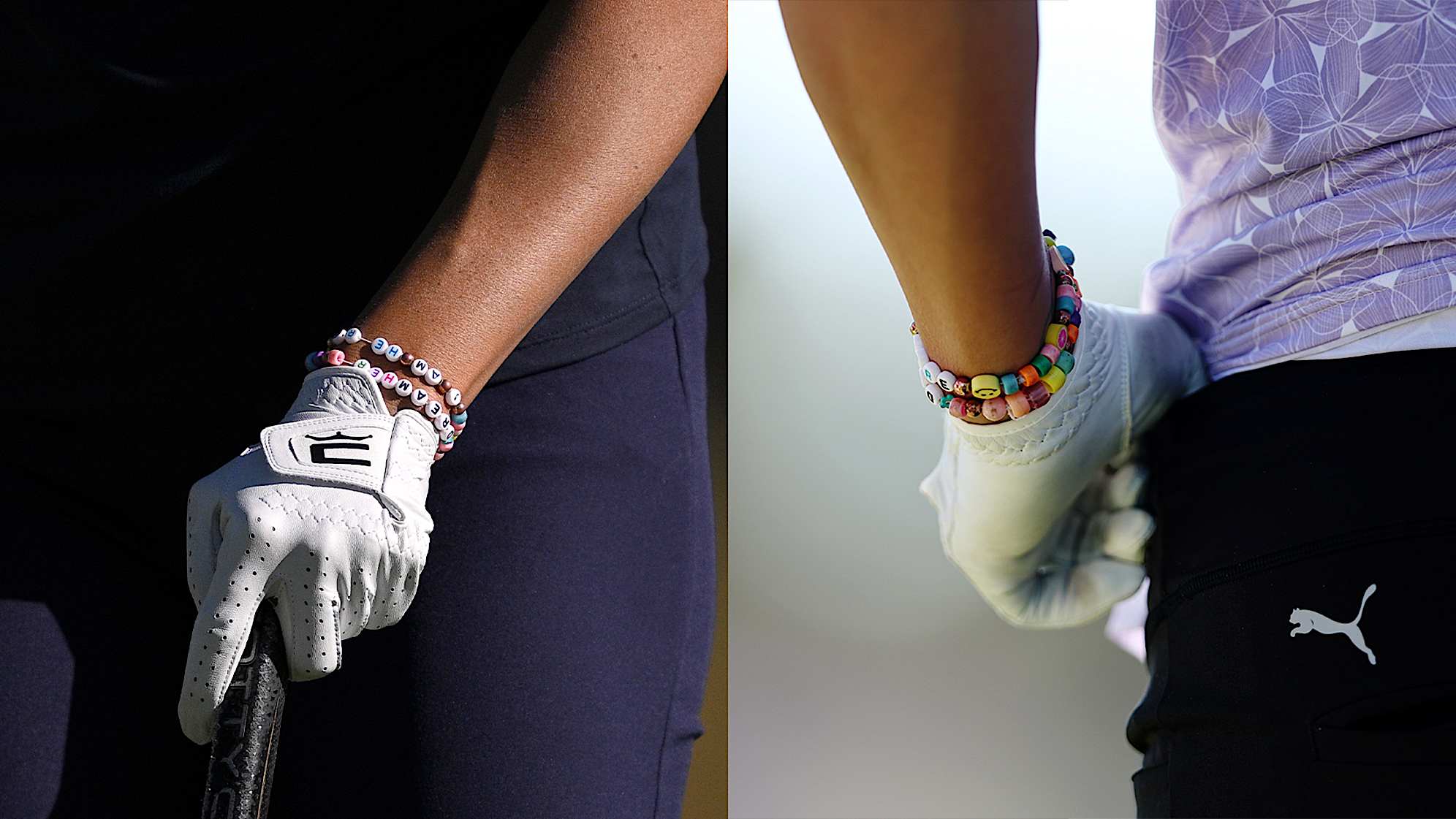 Lexi Thompson's friendship bracelets at the Shriners Children's Open. (Getty Images)