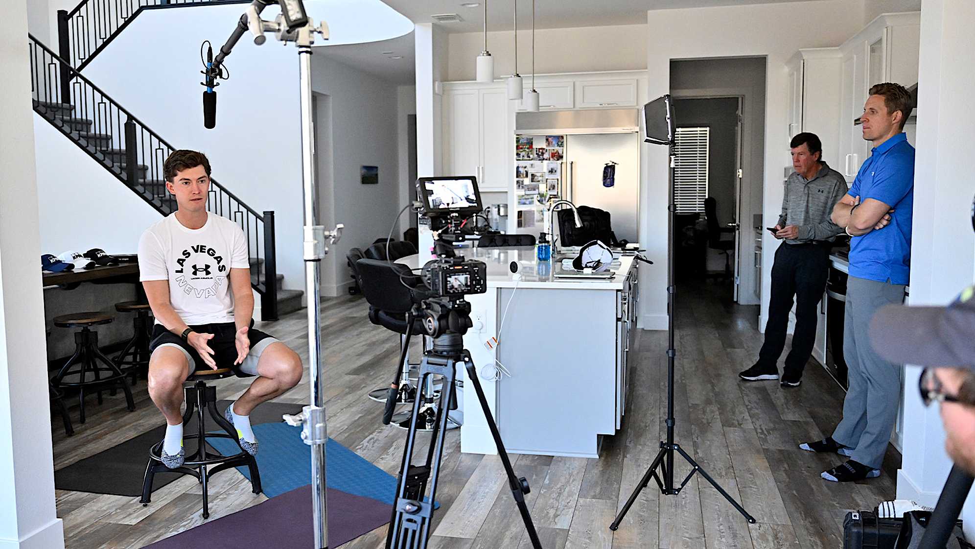 Behind the scenes with McNealy. (Photo Credits David Becker)