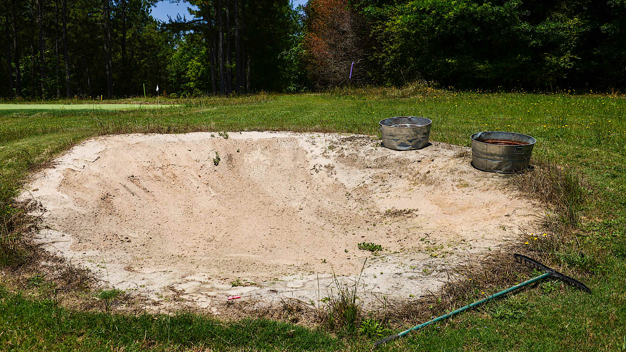 CHAPIN, SC - MAY 24:  A bunker near the speed green at George Bryan Golf Academy, the home practice facility of Wesley Bryan and George Bryan IV, on May 24, 2016 in Chapin, South Carolina. (Photo by Keyur Khamar/PGA TOUR)