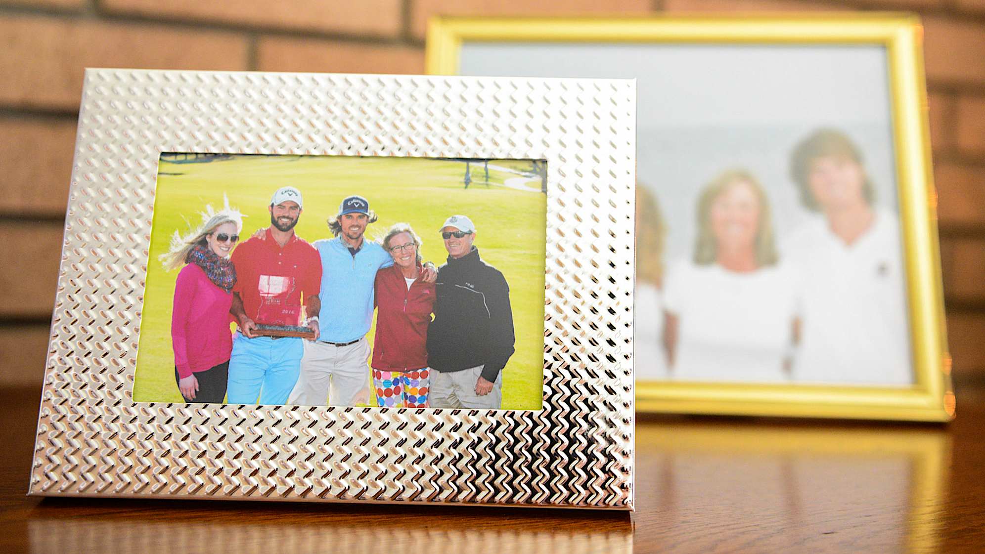 CHAPIN, SC - MAY 24:  A family photo on display from Wesley Bryan's first win at the Web.com Tour Chitimacha Louisiana Open at his childhood home adjacent to George Bryan Golf Academy on May 24, 2016 in Chapin, South Carolina. (Photo by Keyur Khamar/PGA TOUR)