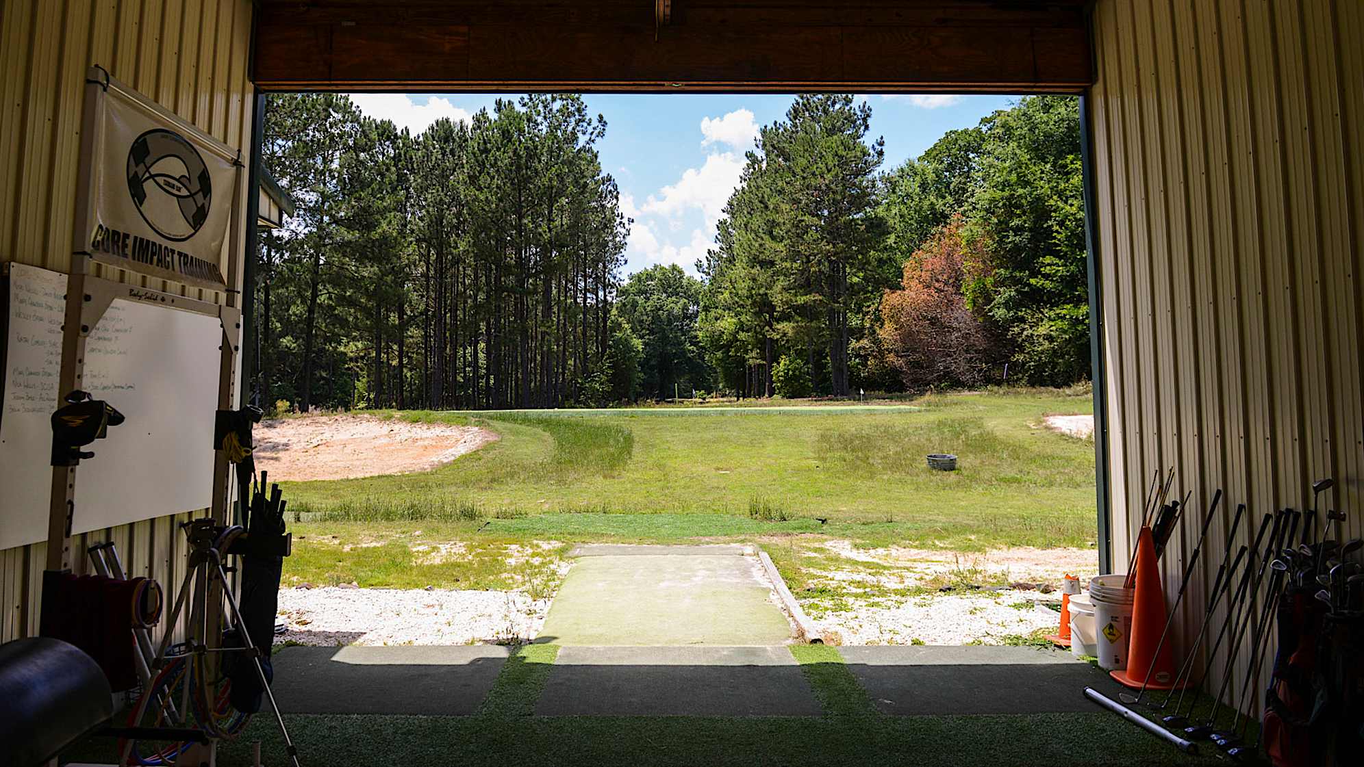 CHAPIN, SC - MAY 24:  A hitting bay at George Bryan Golf Academy, the home practice facility of Wesley Bryan and George Bryan IV, on May 24, 2016 in Chapin, South Carolina. (Photo by Keyur Khamar/PGA TOUR)
