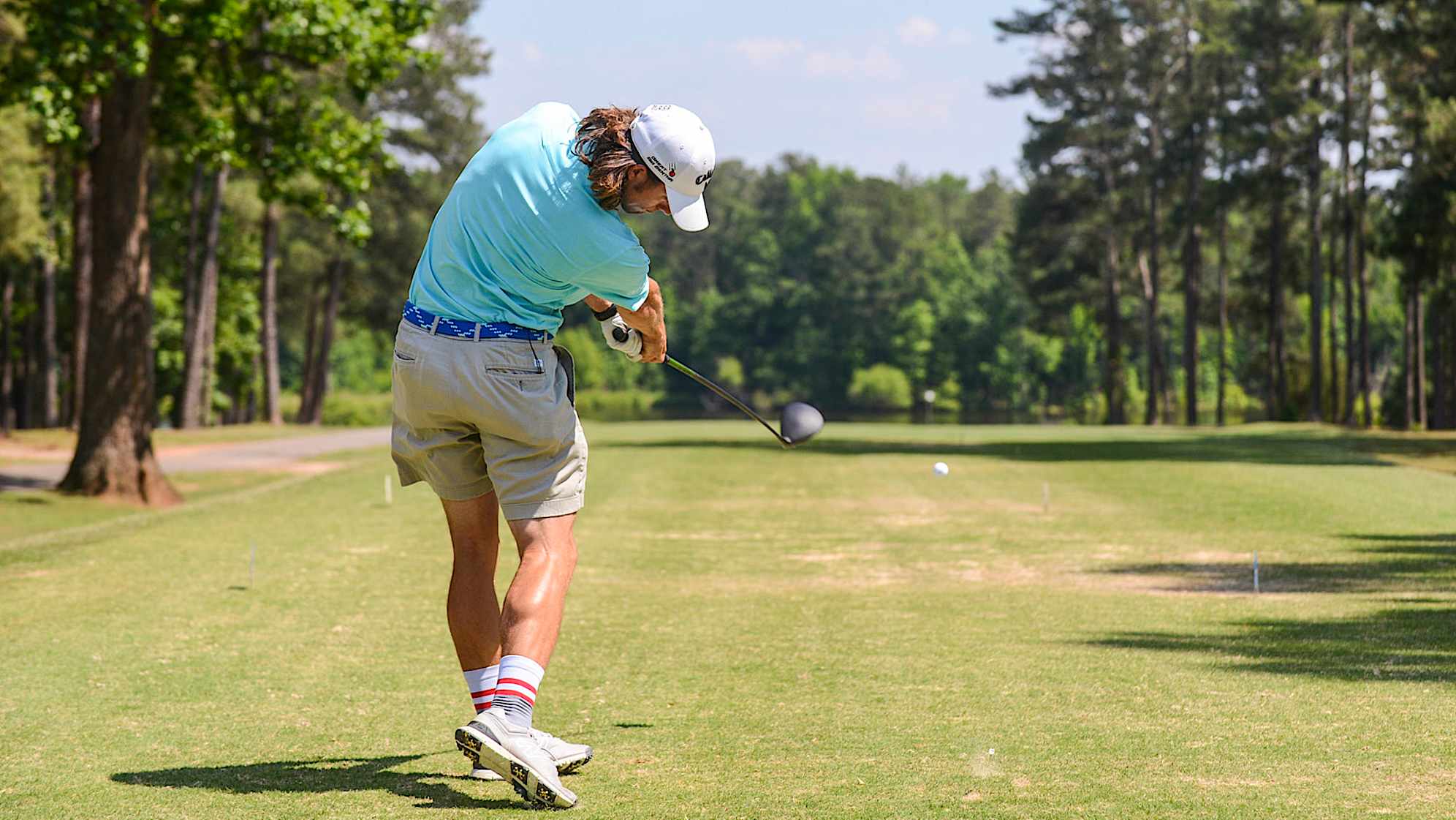 PROSPERITY, SC - MAY 24: George Bryan IV hits a tee shot while playing at Mid Carolina Club on May 24, 2016 in Prosperity, South Carolina. (Photo by Keyur Khamar/PGA TOUR)