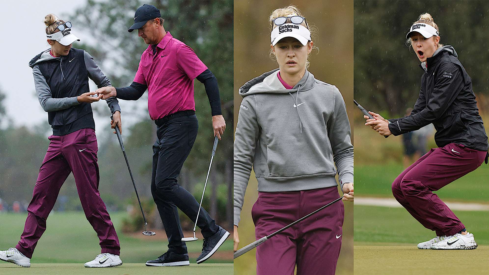 Petr and Nelly Korda during the opening round of the 2023 PNC Championship. (Getty Images)