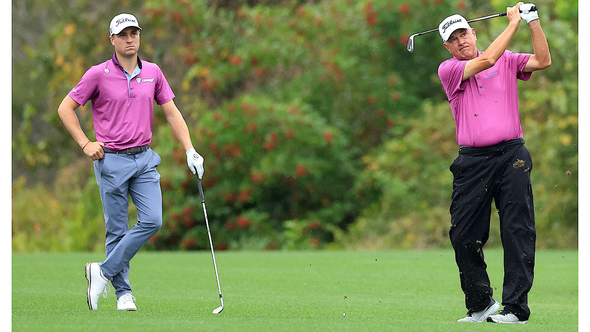 Justin and Mike Thomas at the 2023 PNC Championship. (Getty Images)