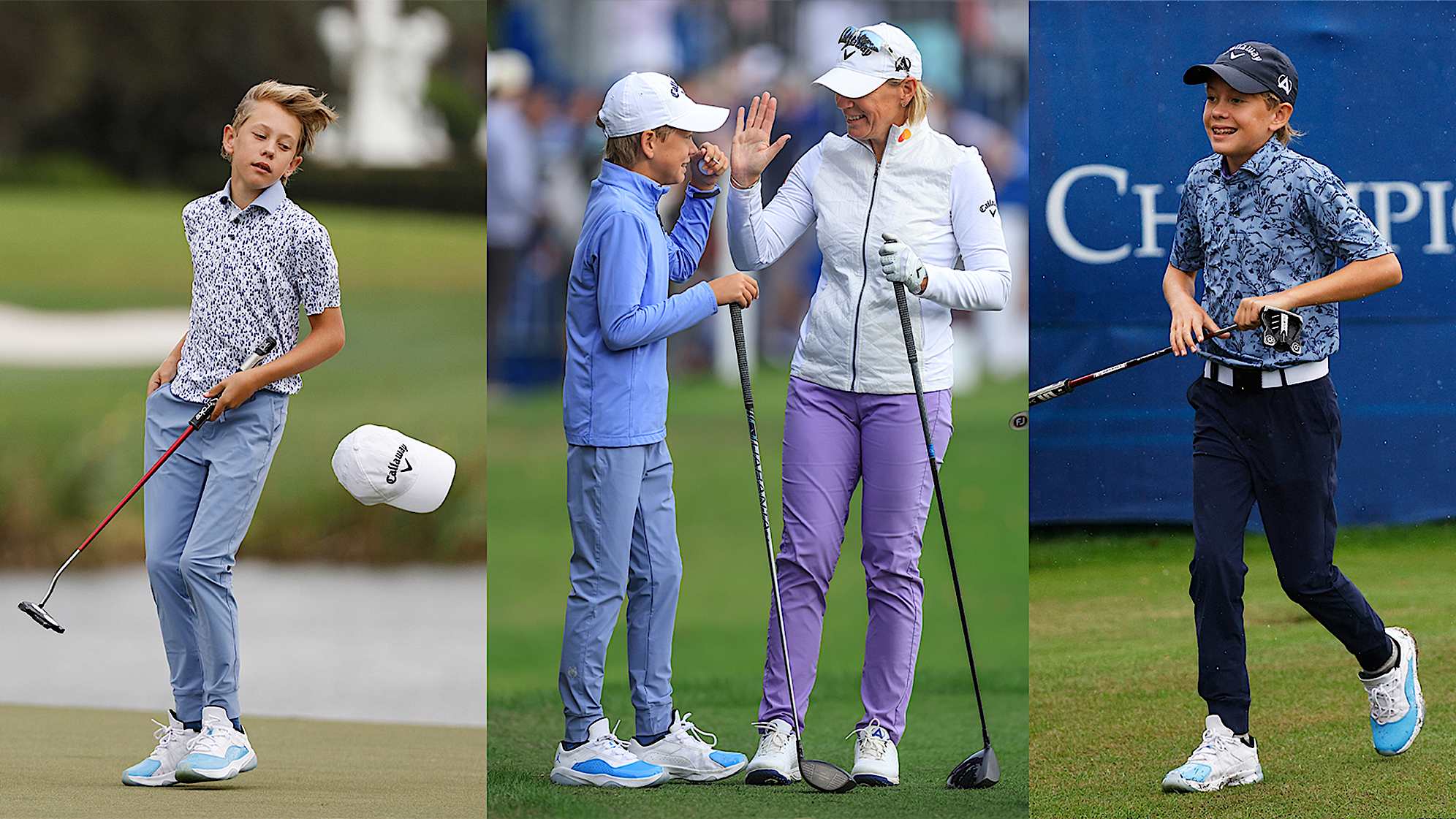 Annika Sorenstam and son Will McGee at the PNC Championship. (Getty Images)