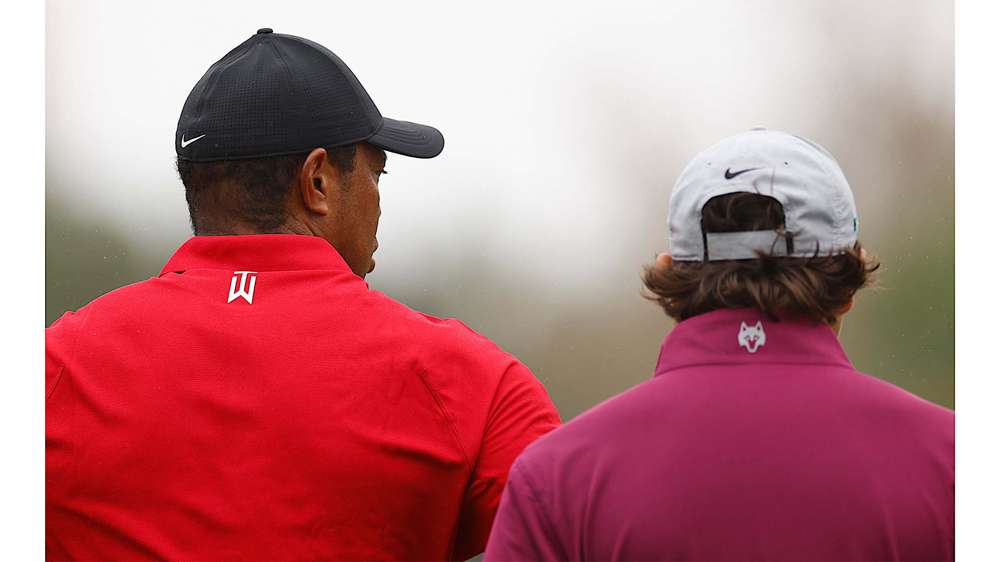 Tiger and Charlie Woods during the final round of the 2023 PNC Championship. (Getty Images)