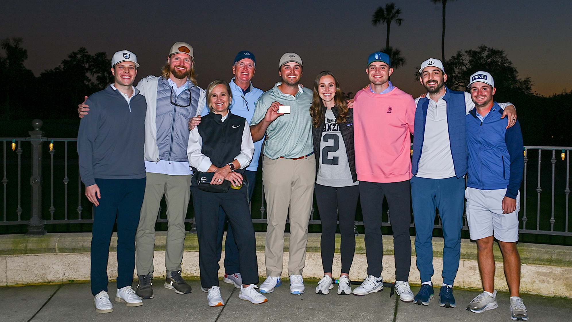 Blaine Hale Jr. surrounded by family and friends after earning his TOUR card at Final Stage of 2023 PGA TOUR Q-School presented by Korn Ferry. (Tracy Wilcox/PGA TOUR)