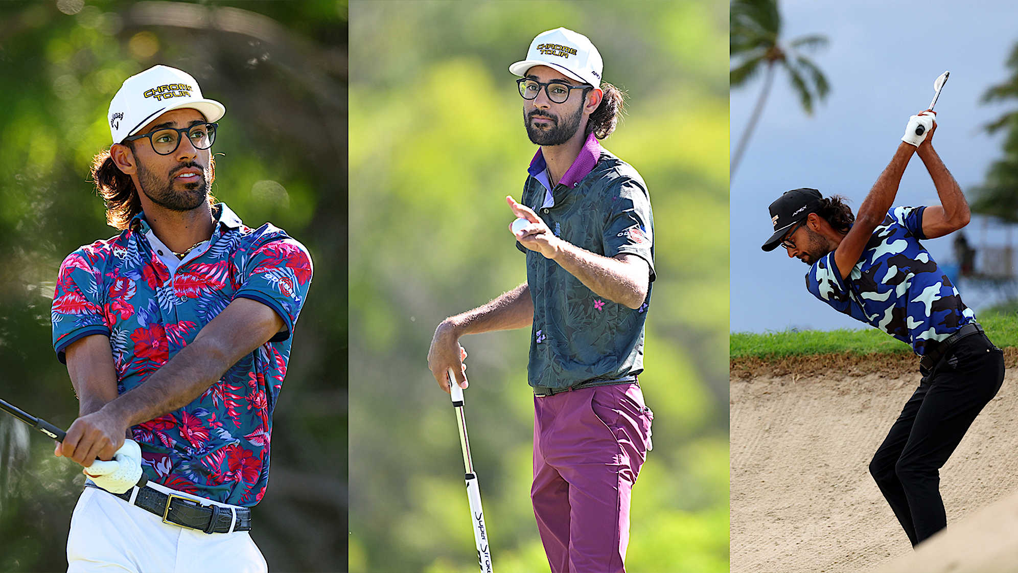 Akshay Bhatia's style during The Sentry and Sony Open in Hawaii. (Getty Images)