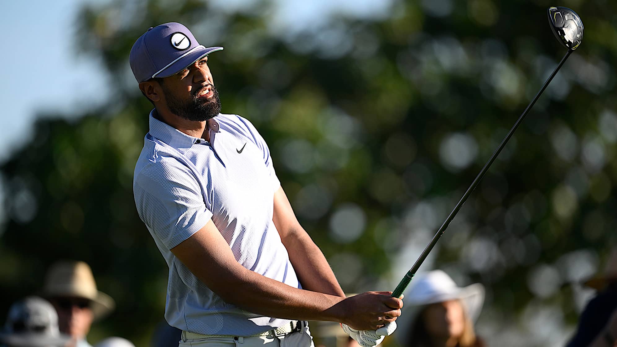 After working with Ping Tour rep Kenton Oates, Tony Finau switched into the newer Ping G430 LST driver, which is a head that offers reduced spin (Hector Vivas/Getty Images).