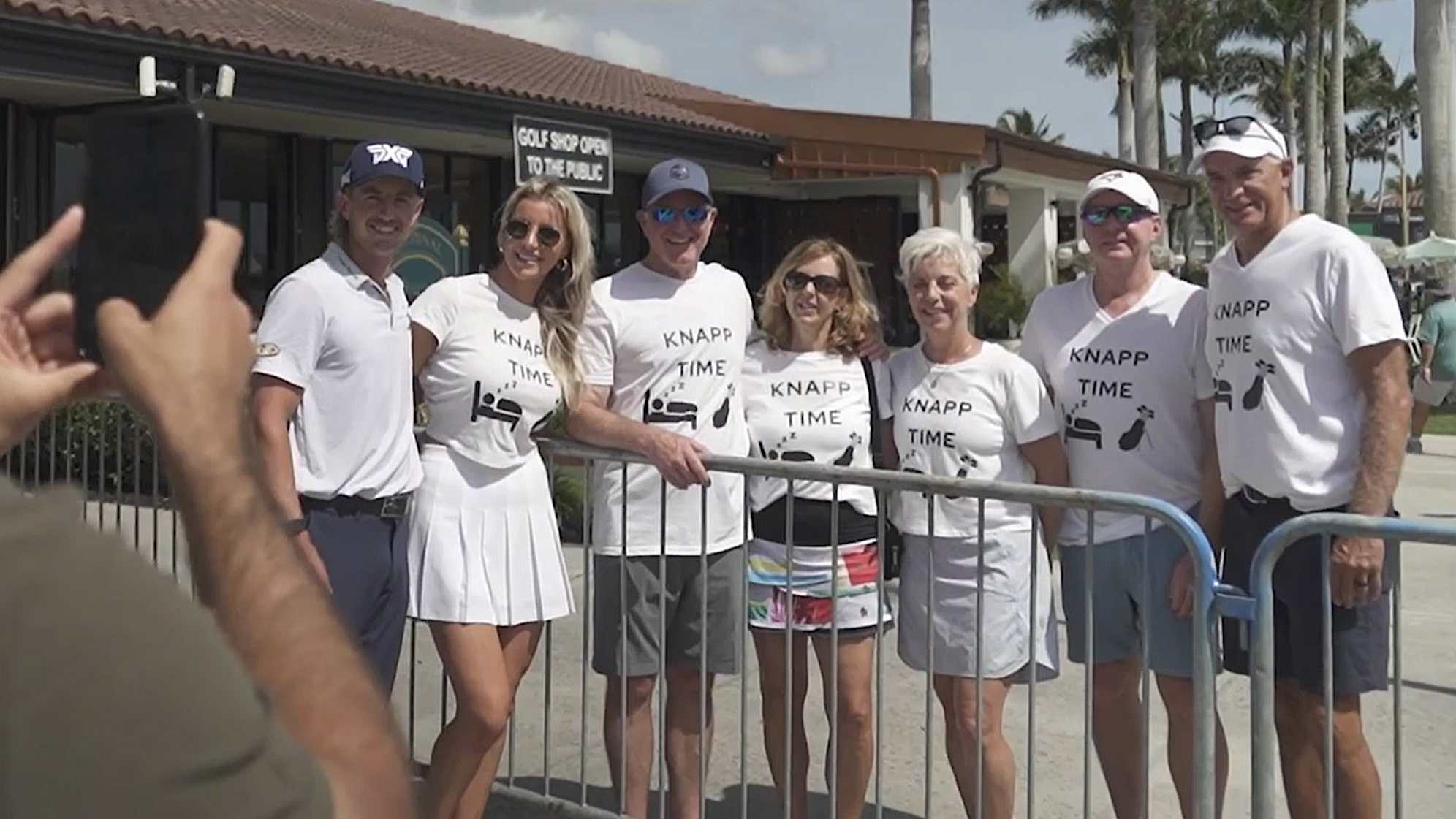 Jake Knapp with supporters at the Cognizant Classic in The Palm Beaches. (PGA TOUR)