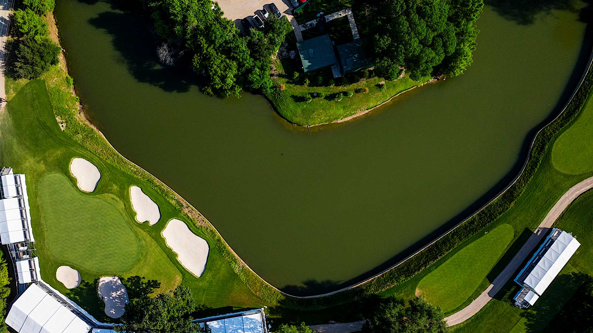 A view of the creek by the 13th hole at Colonial. (Matt Mramer/Matt Hahn/PGA TOUR)