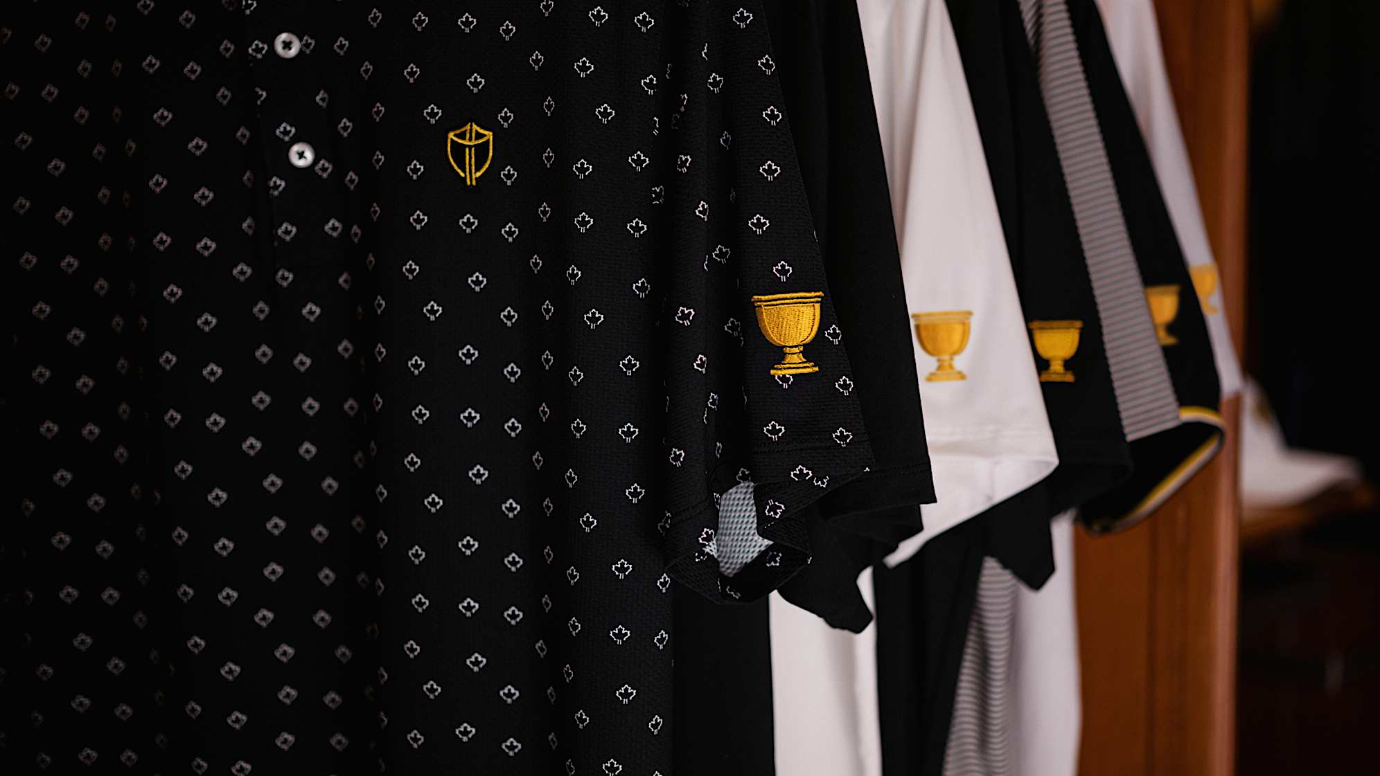 A close look at the International Team's polos. (Matt Garies/PGA TOUR)