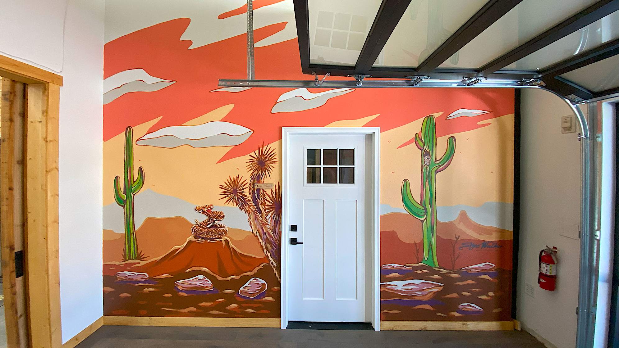 One of the finished walls of the mural completed by Skye Walker for the Hydrotherapy Room. (Courtesy of Skye Walker)