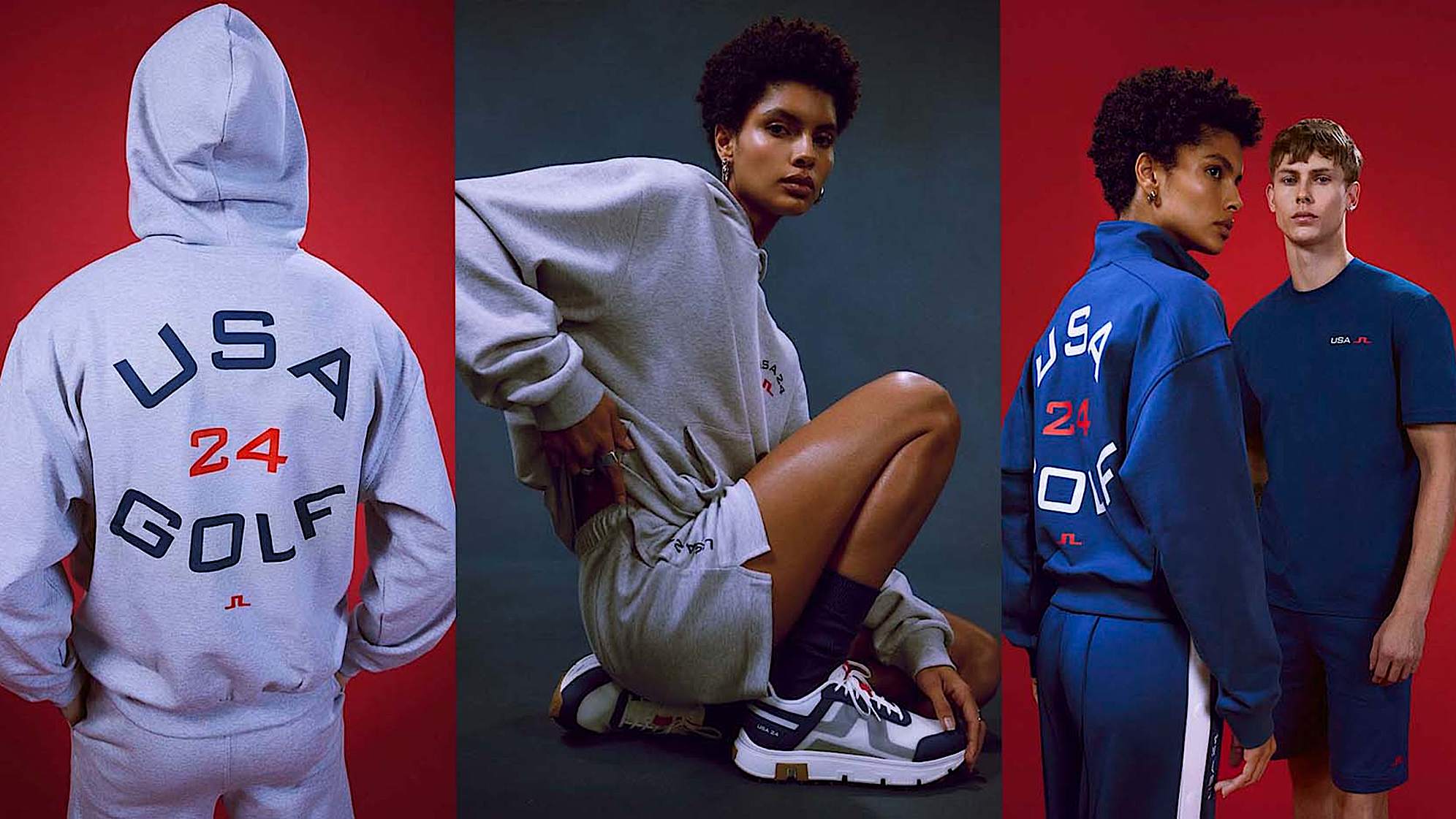 A closer look at the 2024 men's and women's golf Olympic loungewear. (Courtesy J.Lindeberg)