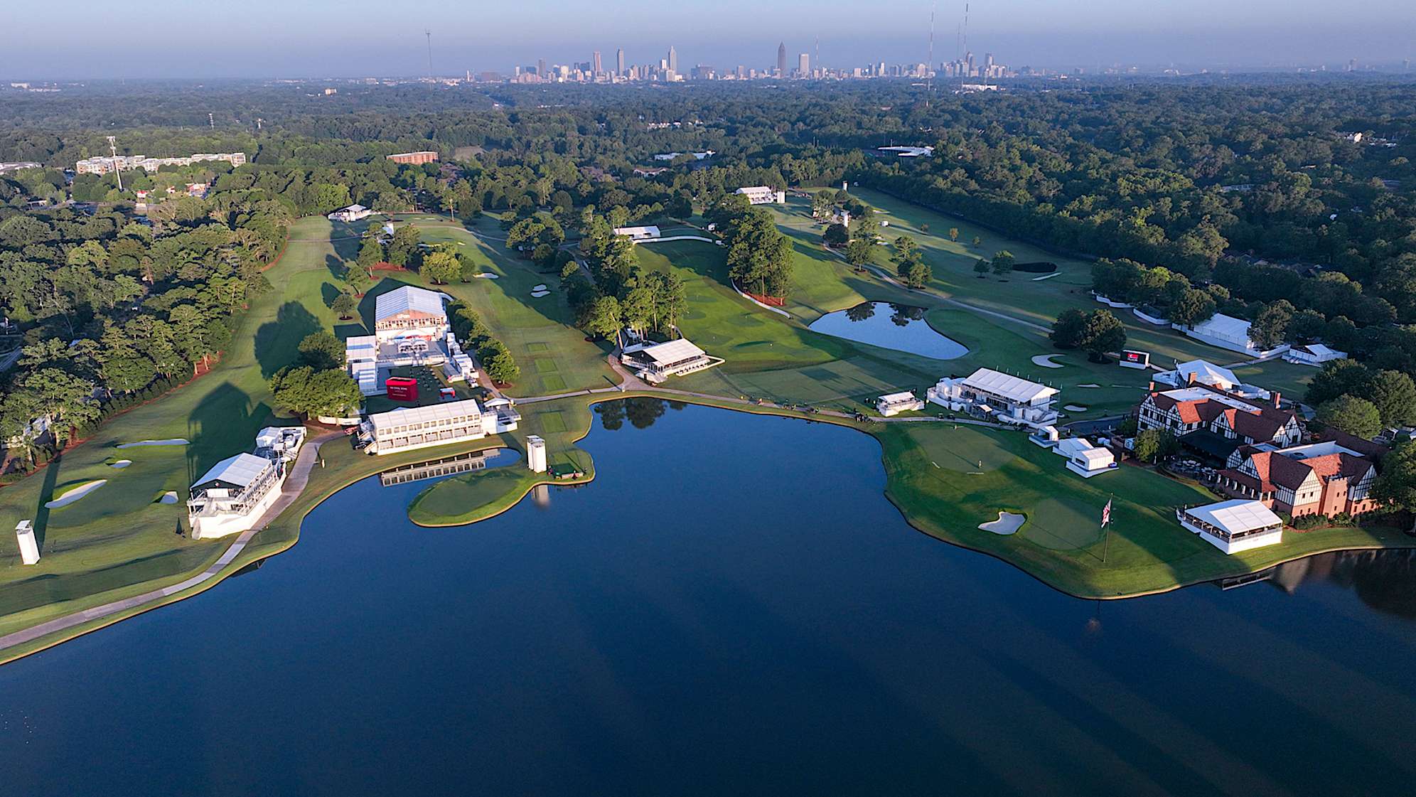 An aerial view of the back nine prior to the TOUR Championship at East Lake. (Chris Condon/PGA TOUR)