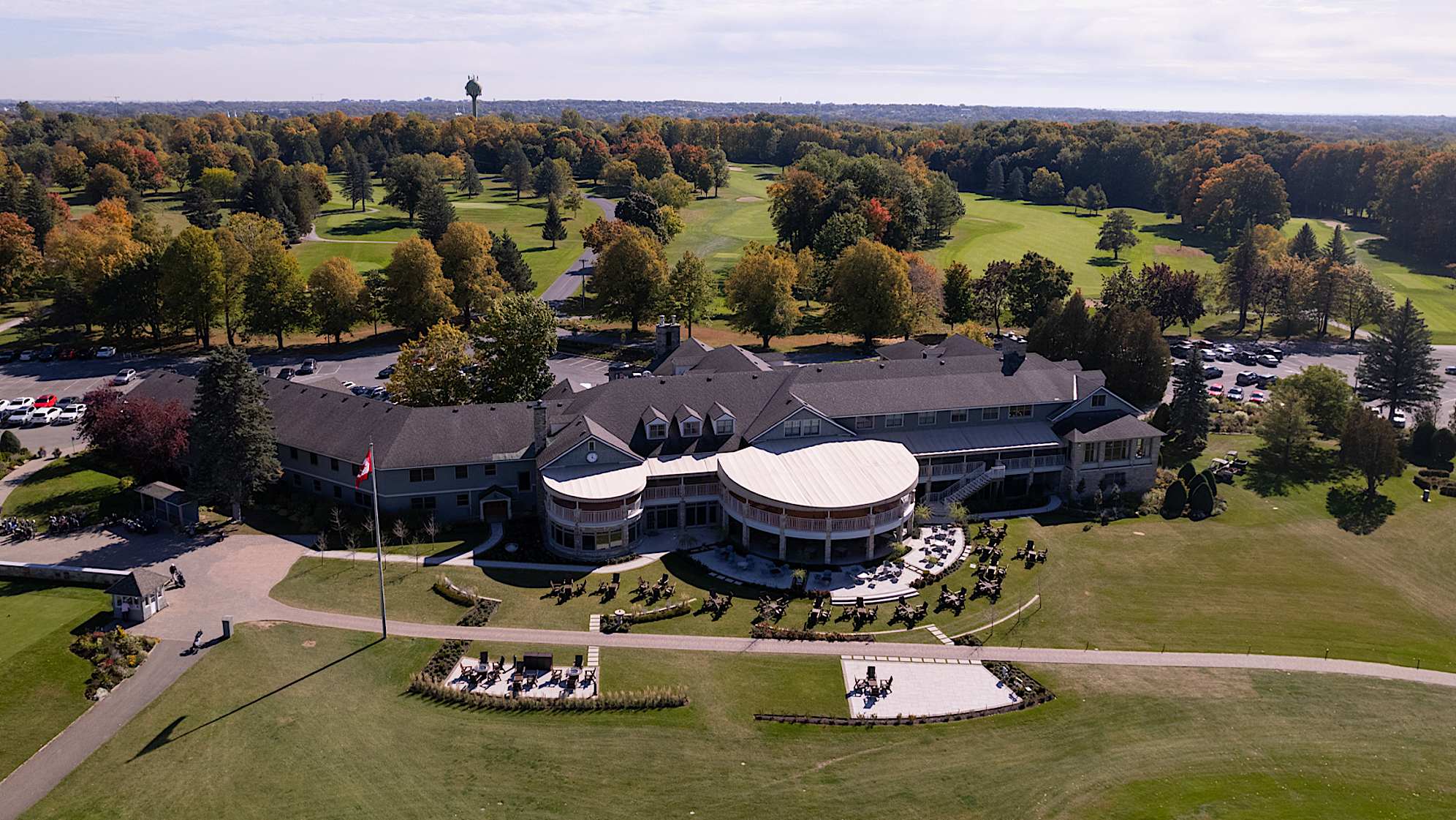 An overhead view of the clubhouse at The Royal Montreal Golf Club. (PGA TOUR)