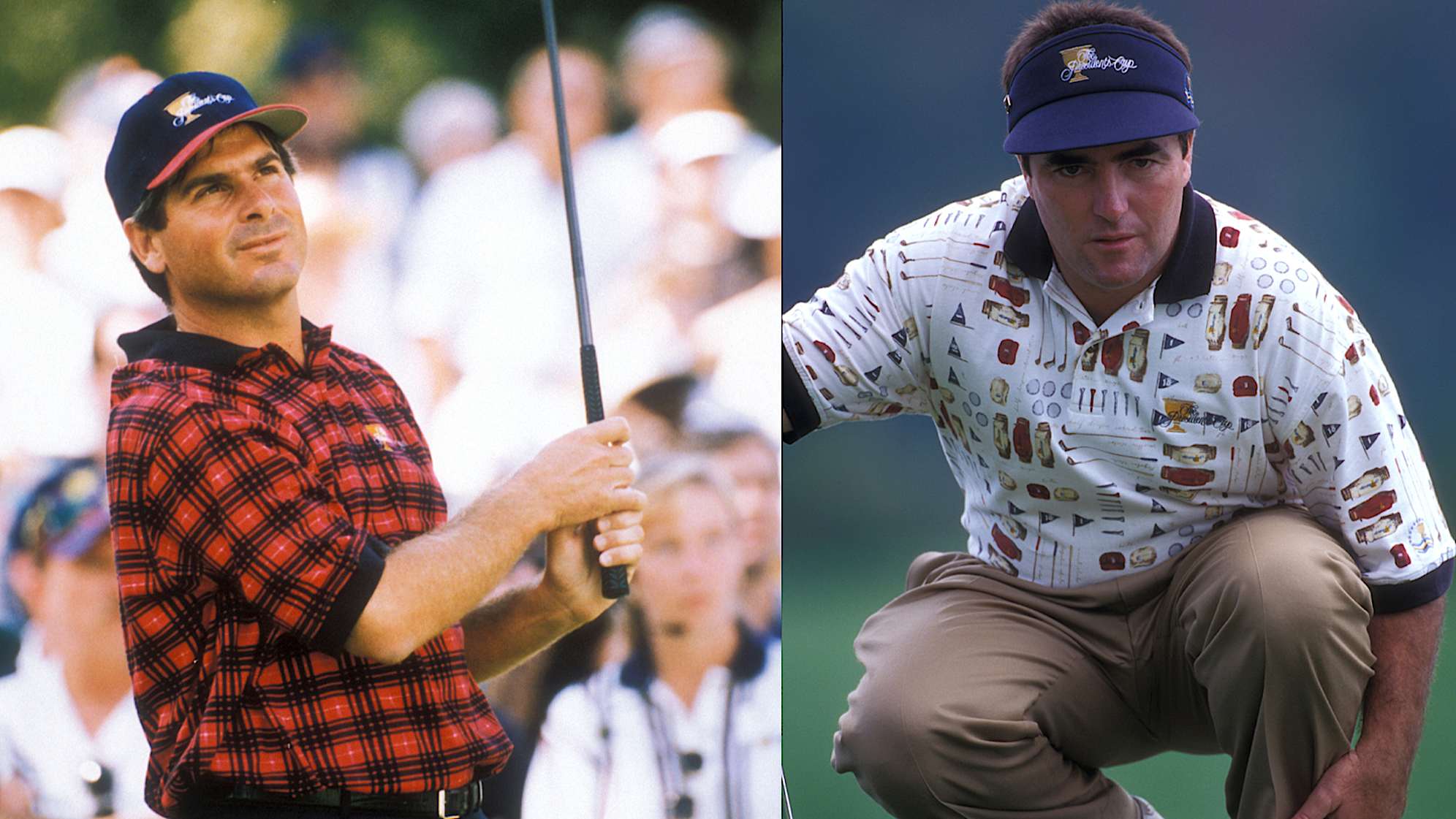 Fred Couples (L) and Craig Parry in action during the 1994 Presidents Cup. (Courtesy PGA TOUR)