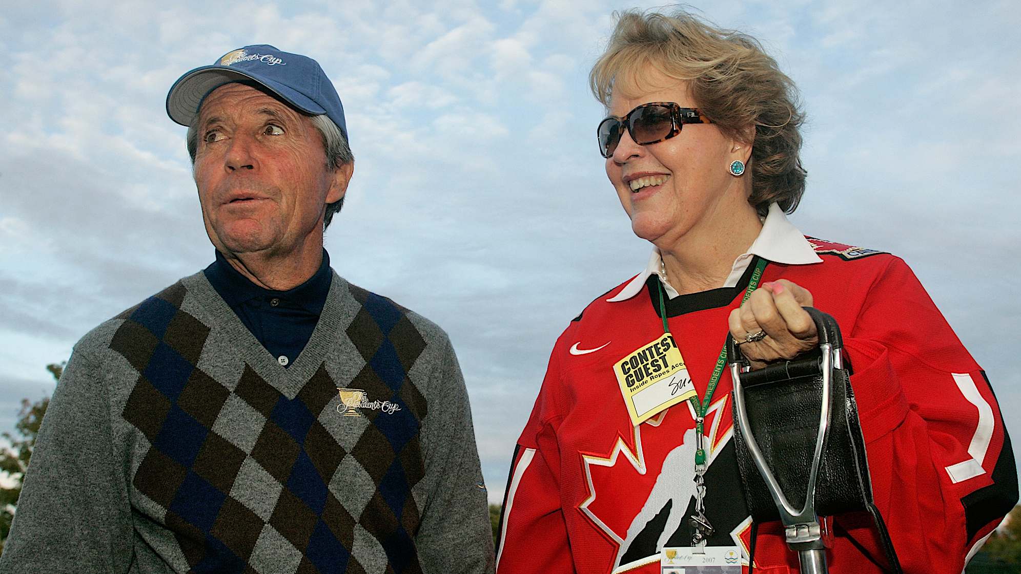 International Team Captain Gary Player and late wife Vivienne at the 2007 Presidents Cup at The Royal Montreal Golf Club. (Courtesy PGA TOUR)