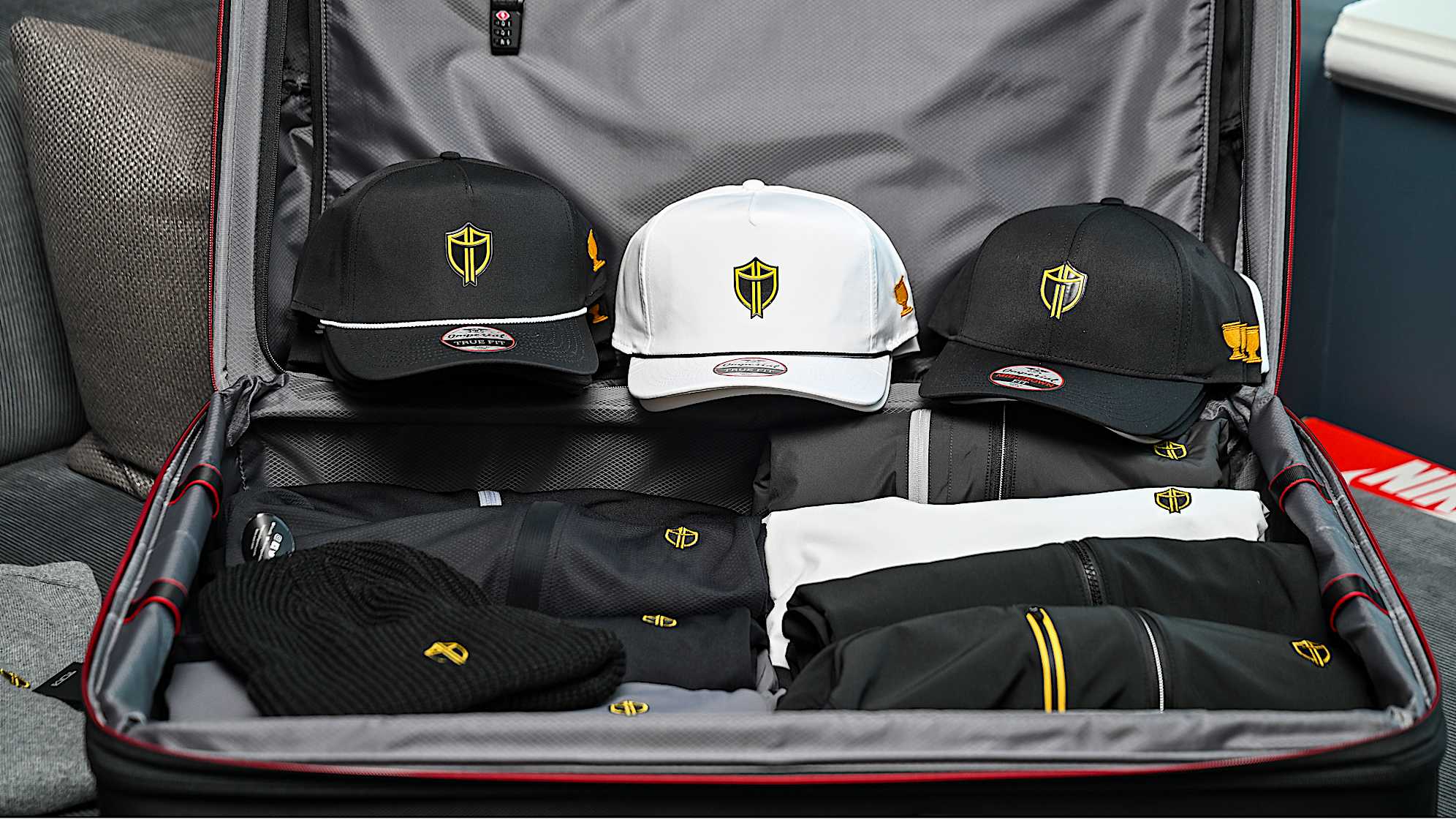 International Team apparel staging in player rooms at the Fairmont Queen Elizabeth Hotel prior to the 2024 Presidents Cup at Royal Montreal Golf Club on September 22, 2024 in Montreal, Quebec, Canada. (Keyur Khamar/PGA TOUR via Getty Images)