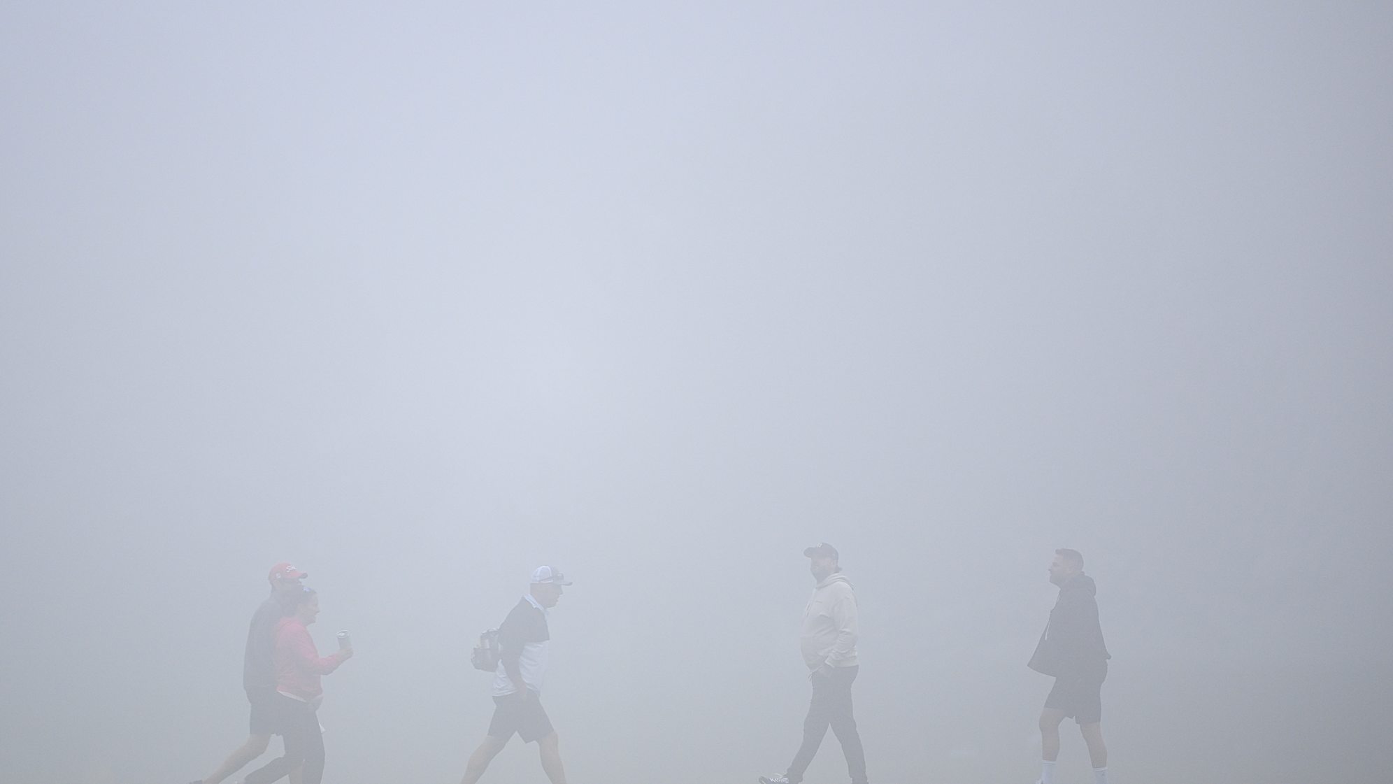 Foggy scenes from Royal Montreal on Saturday morning. (Ben Jared/PGA TOUR)