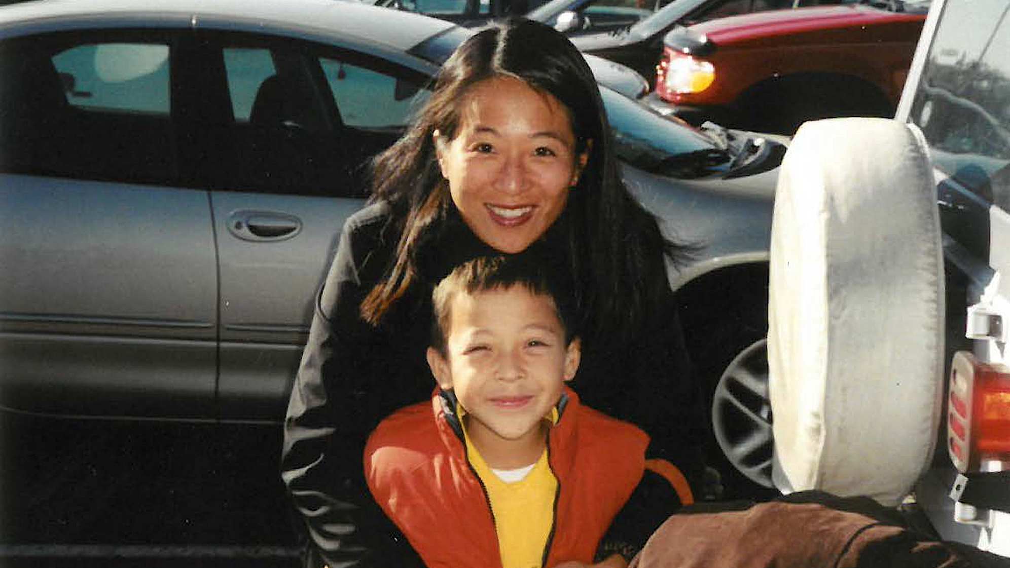 Photos from Xander Schauffele's childhood with mother Ping-Yi. (Courtesy Schauffele family)
