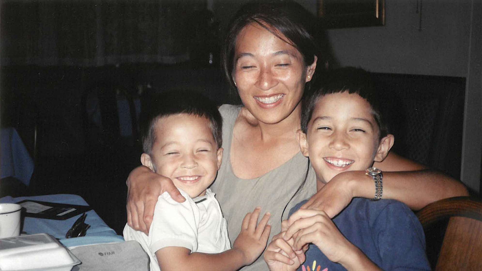 Photos from Xander Schauffele's childhood with mother Ping-Yi. (Courtesy Schauffele family)